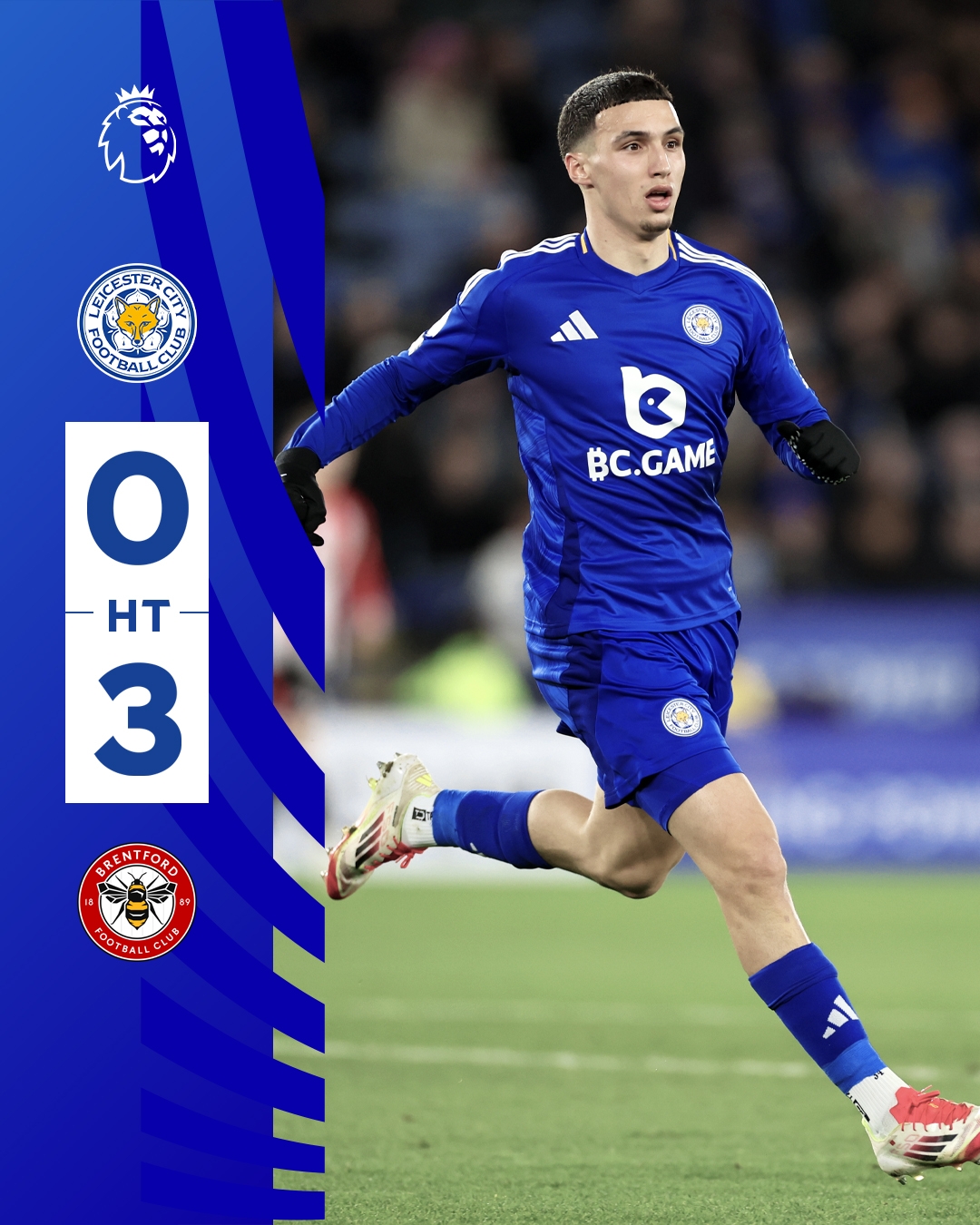 半場(chǎng)0-3！萊斯特若不進(jìn)球輸球，將主場(chǎng)6連敗0進(jìn)球創(chuàng)歷史最糟戰(zhàn)績(jī)