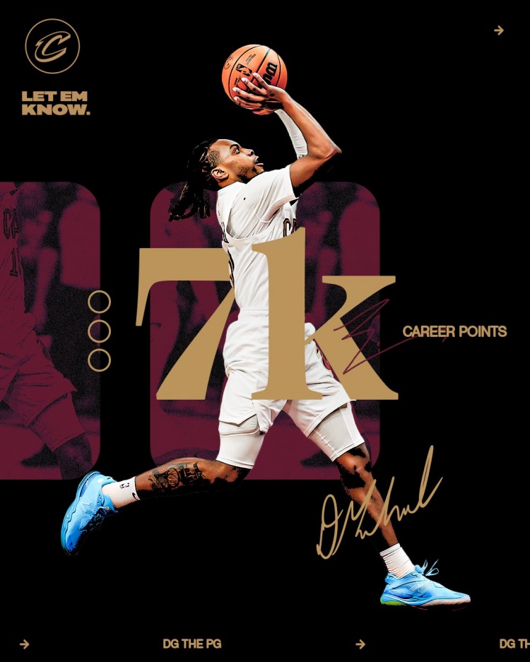  未來可期！加蘭騎士生涯得分達(dá)到7000分 隊(duì)史第11位！