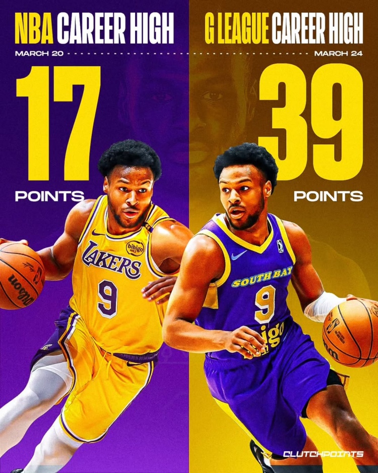  在進(jìn)步！布朗尼一周內(nèi)先后創(chuàng)下個人NBA和G聯(lián)盟單場得分新紀(jì)錄
