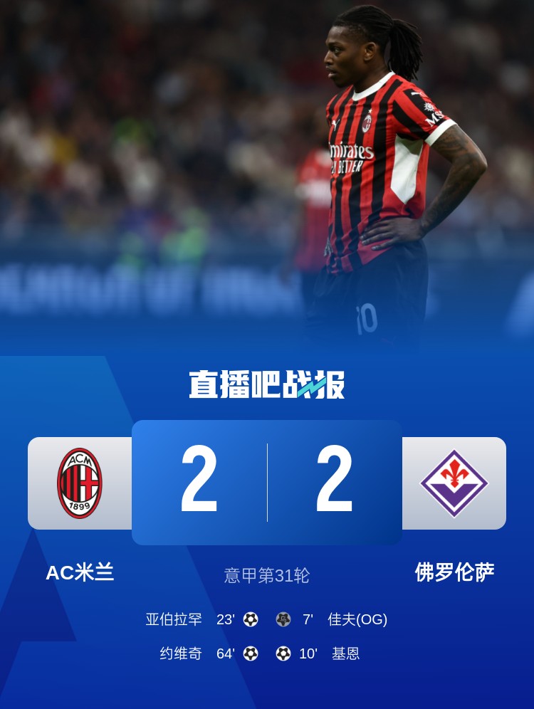  孔塞桑上任后米蘭有13場比賽先丟球落后，最終戰(zhàn)績?yōu)?勝1平6負